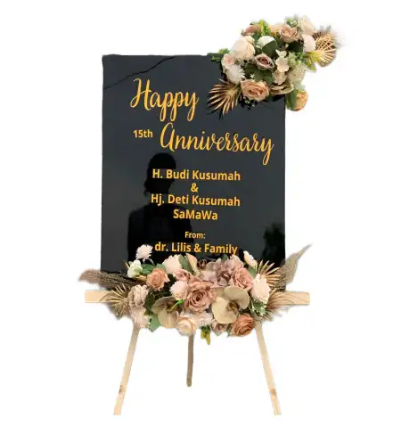 Papan Bunga Akrilik Cipasang