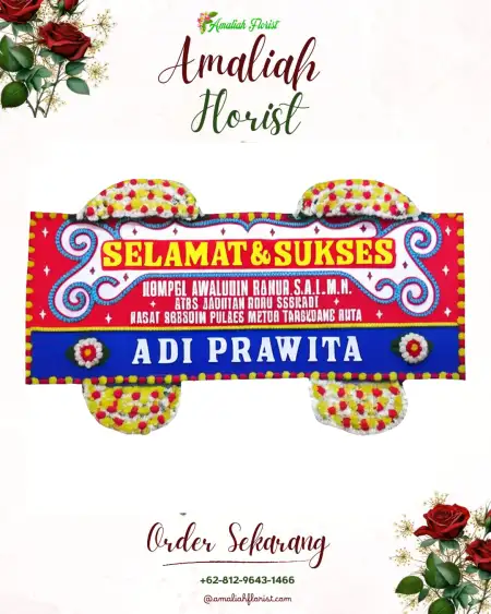 Papan Bunga Ucapan Selamat Cipasang
