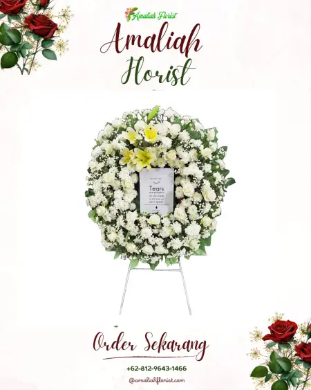 Krans Bunga Duka Cipasang